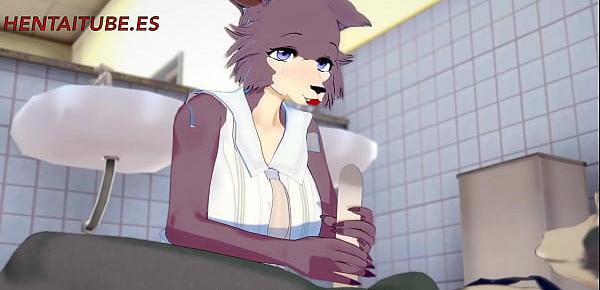 trendsBeastars Furry Yiff Hentai - Legosi x Juno Jerk off, Boobjob and Anal with cum in her Tits and Ass